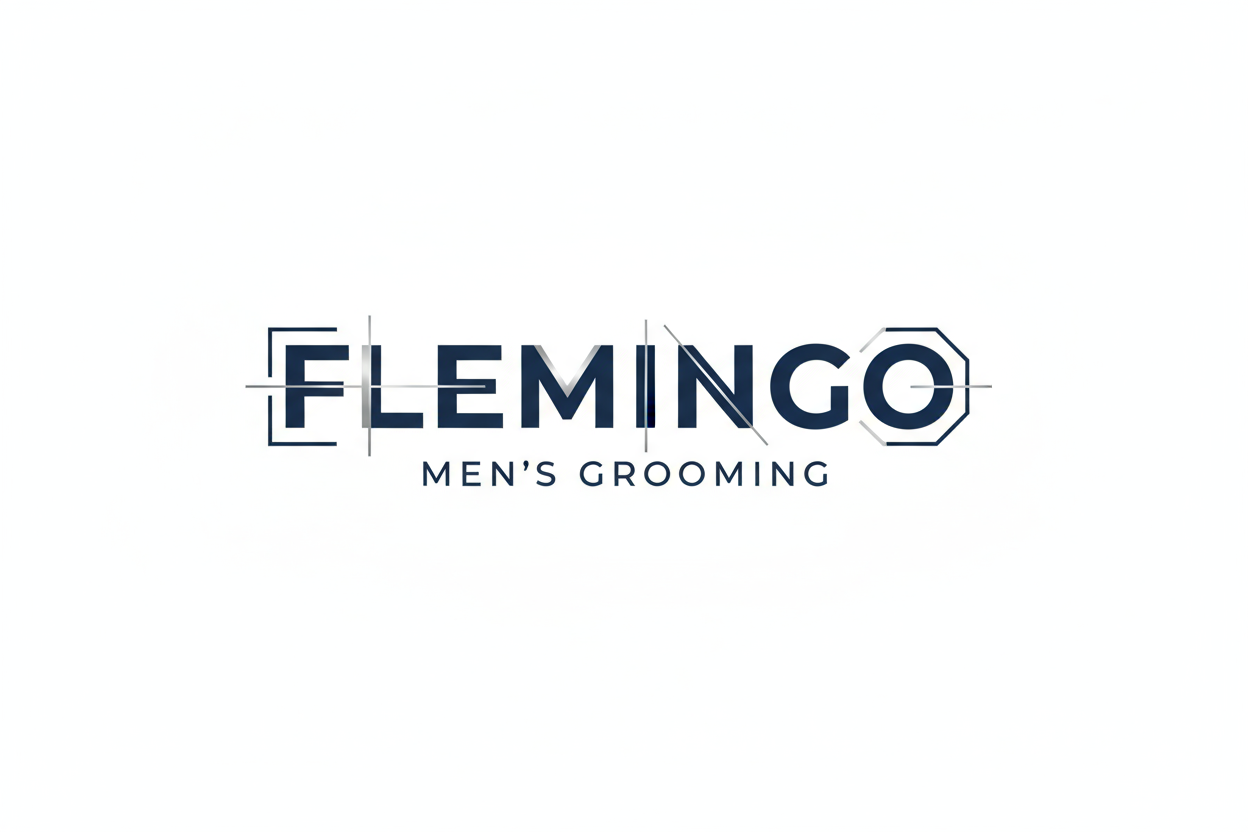 Create a luxury logo for a men’s grooming brand named “FLEMINGO”, which specializes in premium shavers.
The design should be modern, elegant, and masculine, with a dark blue primary color and subtle metallic or silver accents.
Use clean typography (preferably uppercase), with smooth edges and a sophisticated look.
The logo should feel high-end and professional, suitable for packaging and digital branding.
Avoid any animal or icon — focus on typography-based design with minimalistic details or line art that 